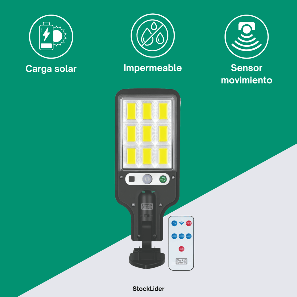 Farola solar 108 LED COB - Nemessis Shop®