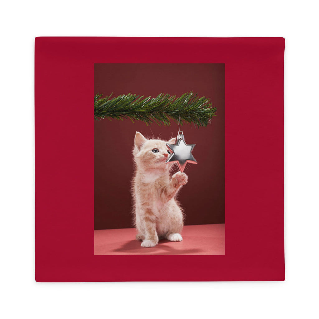 Funda de cojín. Gatito navideño. - Nemessis Shop