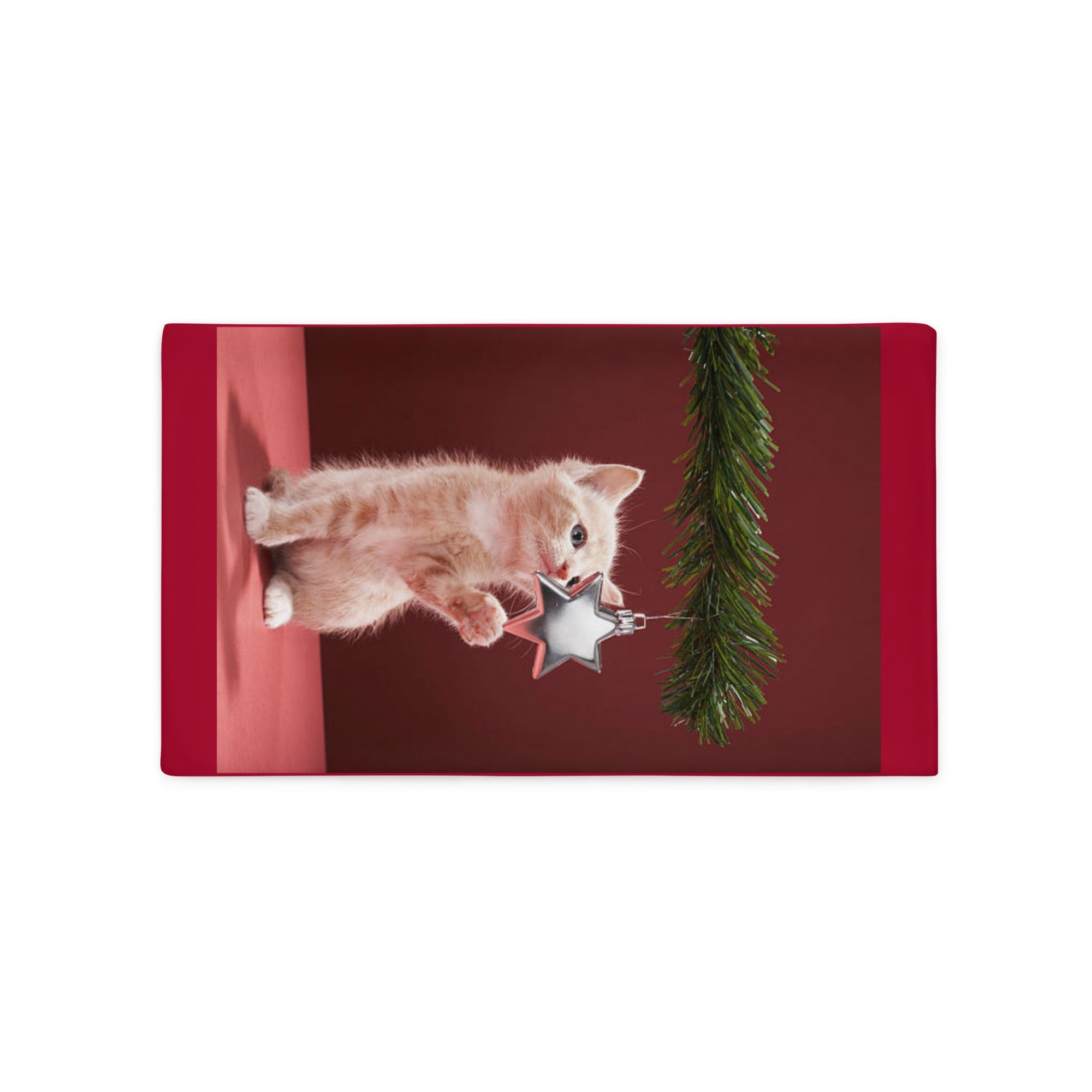 Funda de cojín. Gatito navideño. - Nemessis Shop