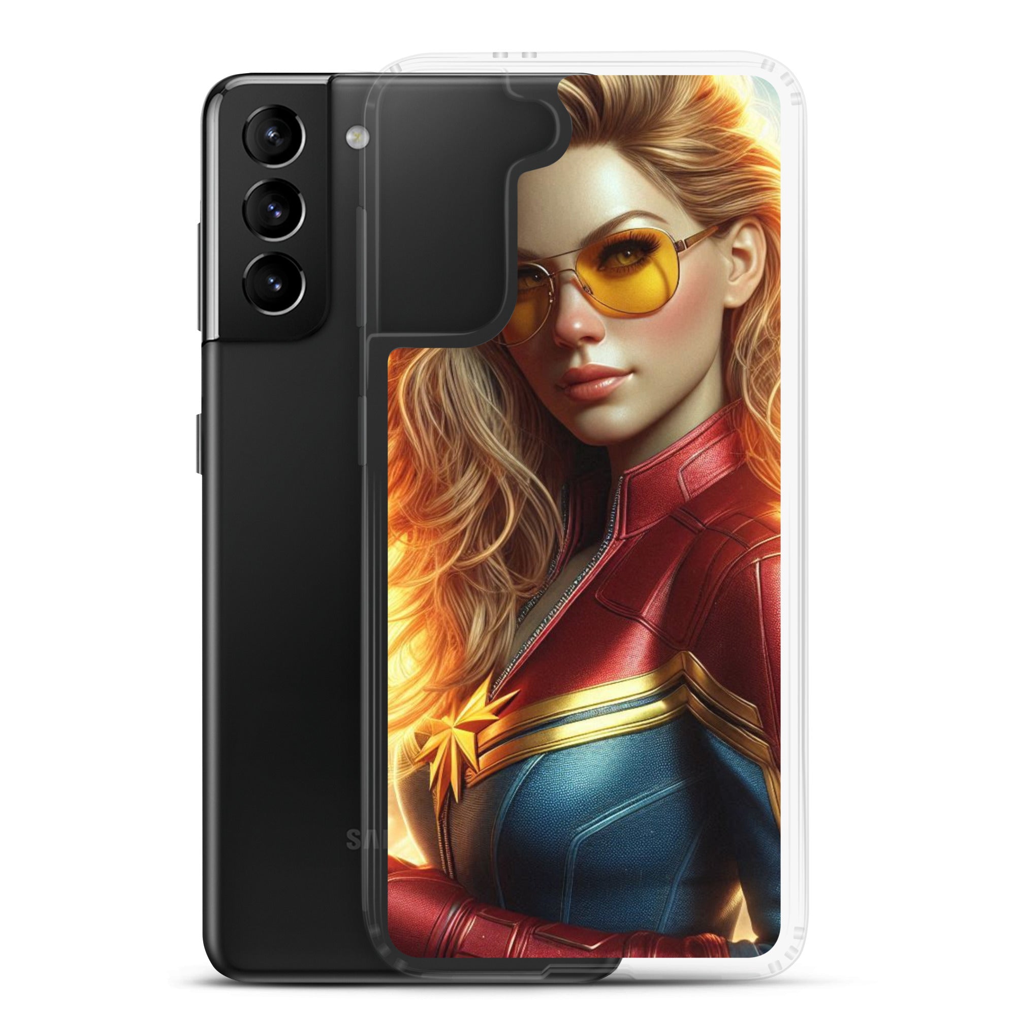 Funda transparente para Samsung®. Chica Marvel - Nemessis Shop