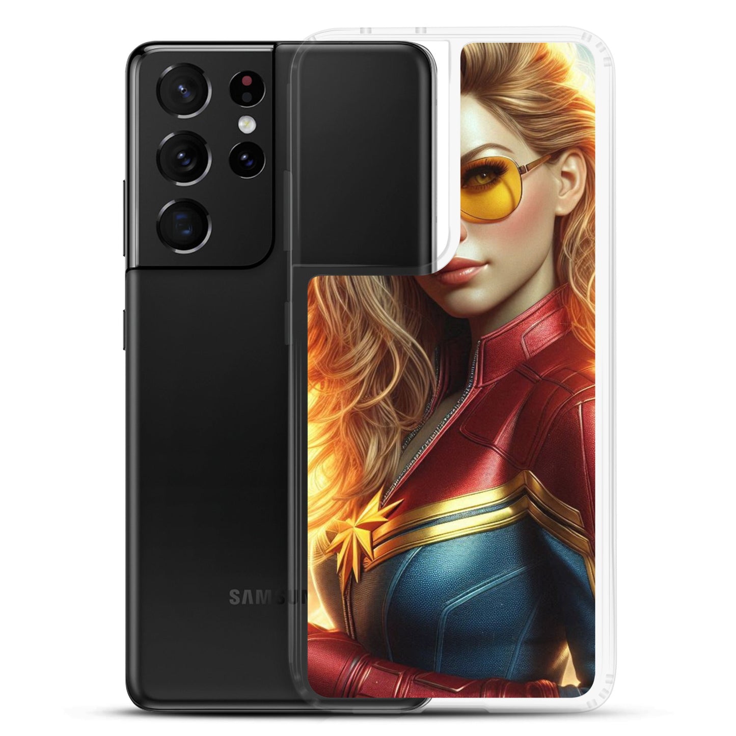 Funda transparente para Samsung®. Chica Marvel - Nemessis Shop