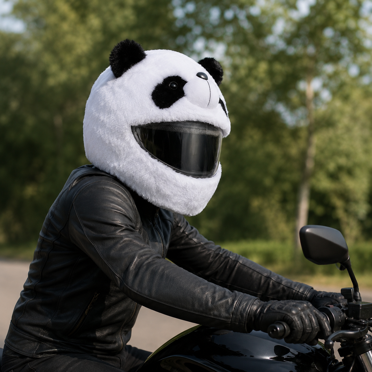 Funda Casco Oso Panda