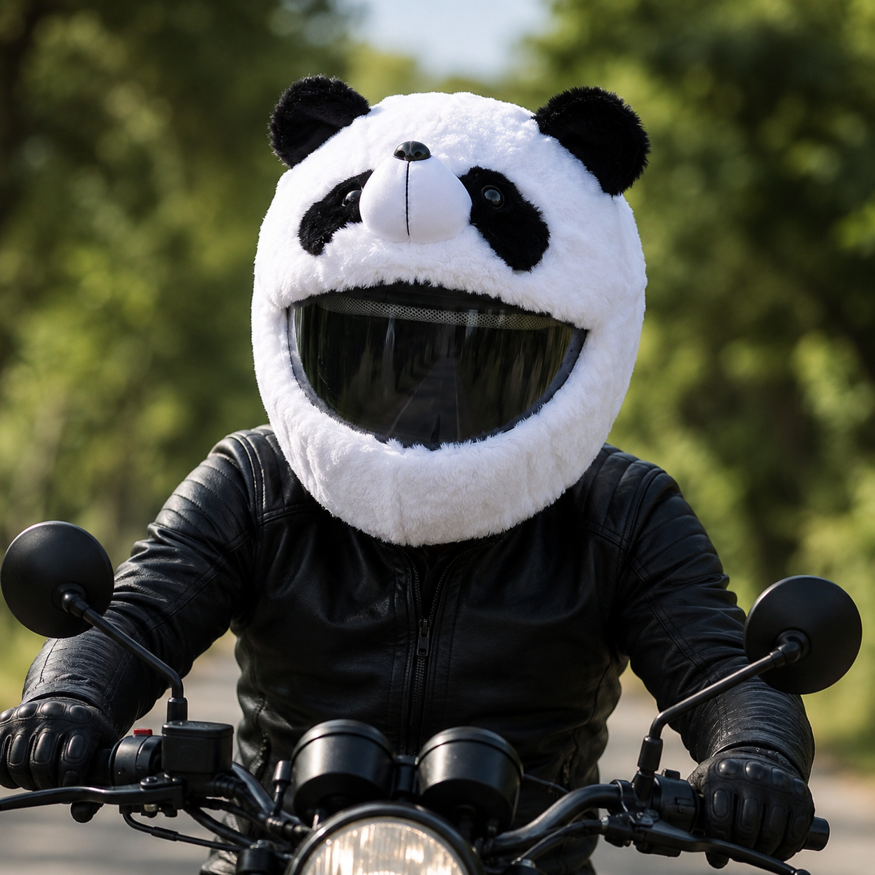 Funda Casco Oso Panda