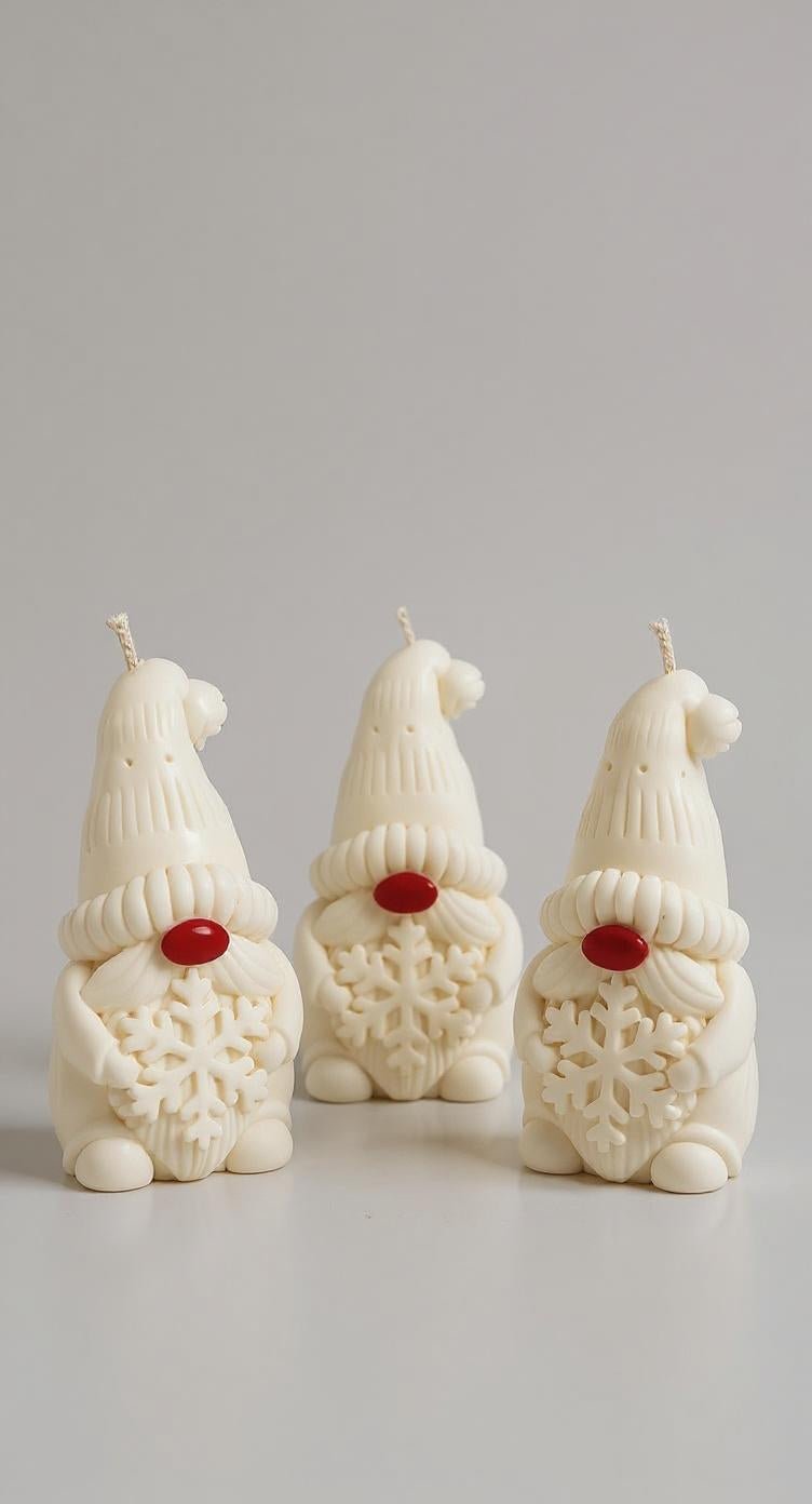 Gnomito Nórdico – Vela decorativa con espíritu navideño