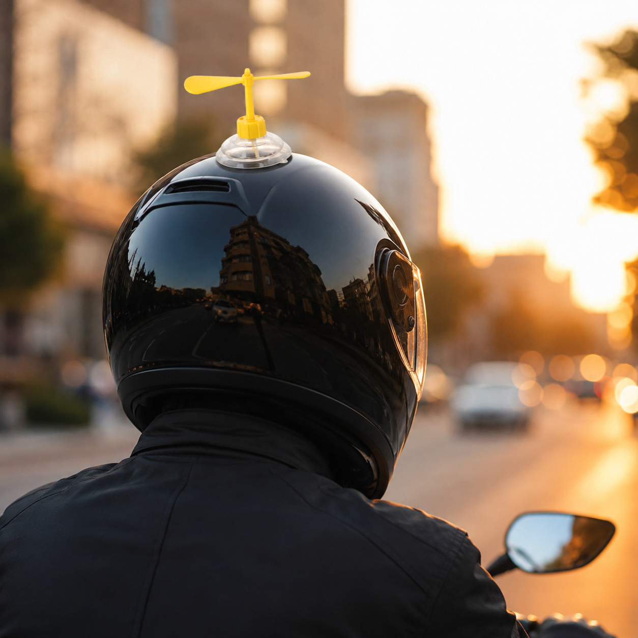 Hélices de colores para casco
