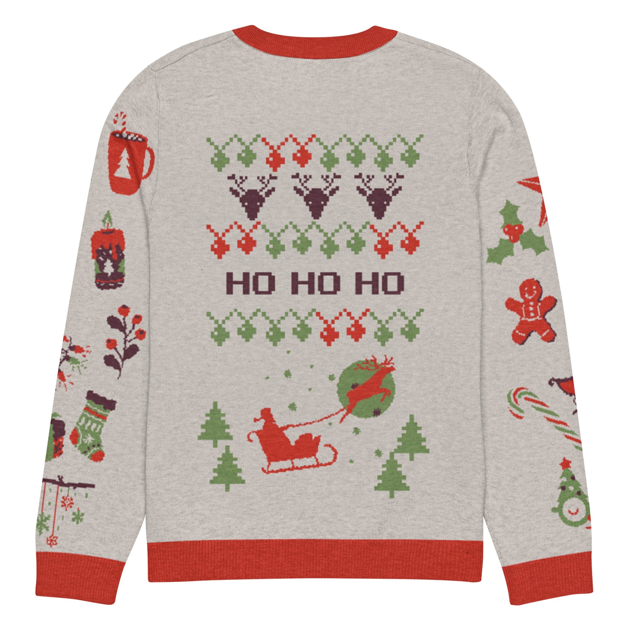 Jersey de punto con cuello redondo. Navideño. - Nemessis Shop