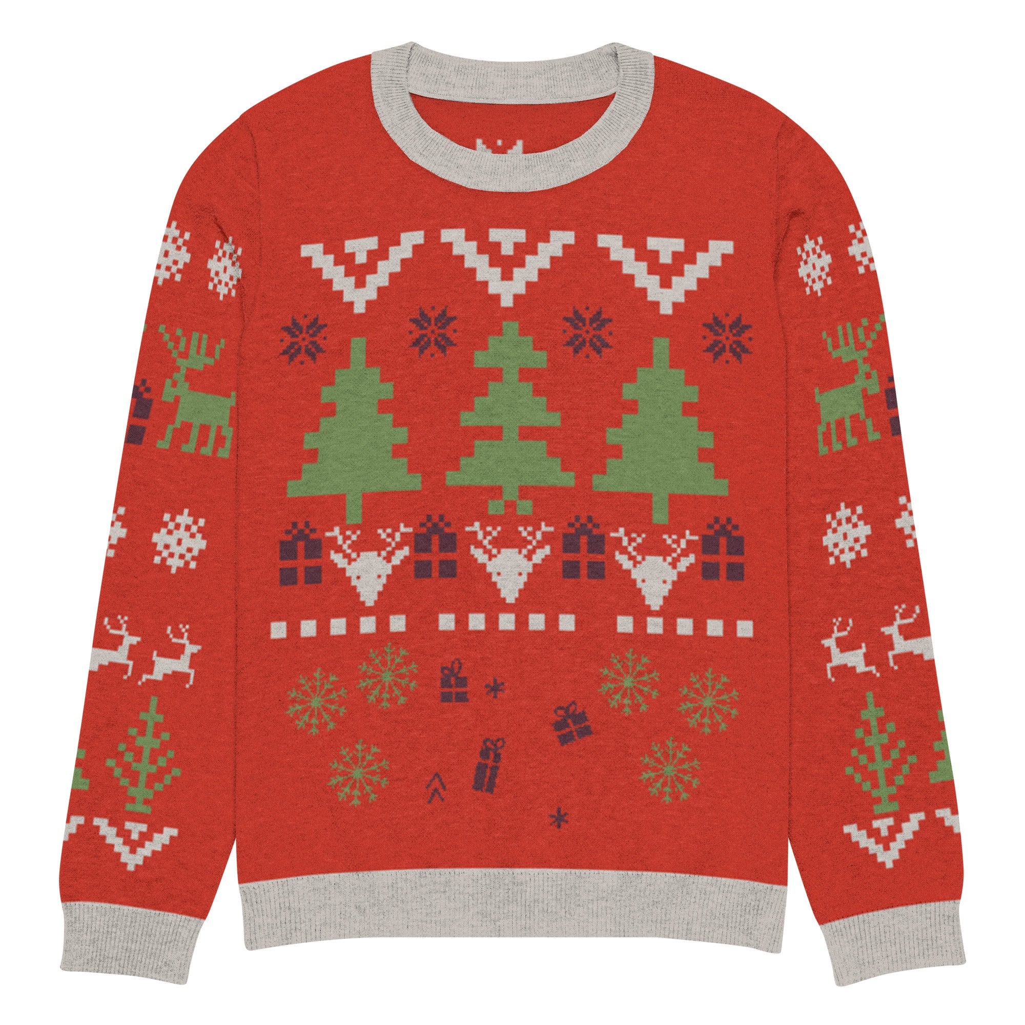 Jersey de punto con cuello redondo. Navideño. - Nemessis Shop