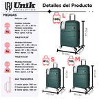 Juego de 3 Maletas con TSA Lock | Set Rígido, Expandible y con 4 Ruedas Dobles | Vigo - Nemessis Shop®