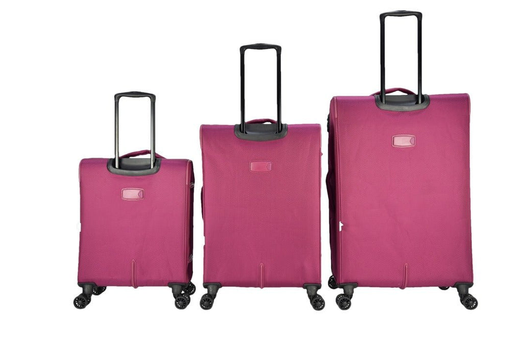 Juego de 3 Maletas Nylon | Set 20", 24", 28" con 4 Ruedas y TSA - Nemessis Shop®