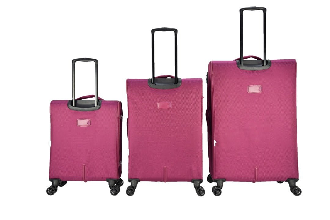 Juego de 3 Maletas Nylon | Set 20", 24", 28" con 4 Ruedas y TSA - Nemessis Shop®