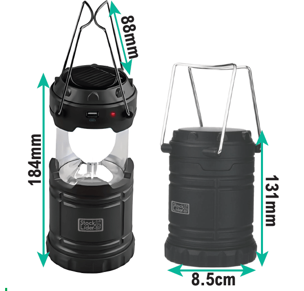 Lámpara camping solar y de pilas - Nemessis Shop®