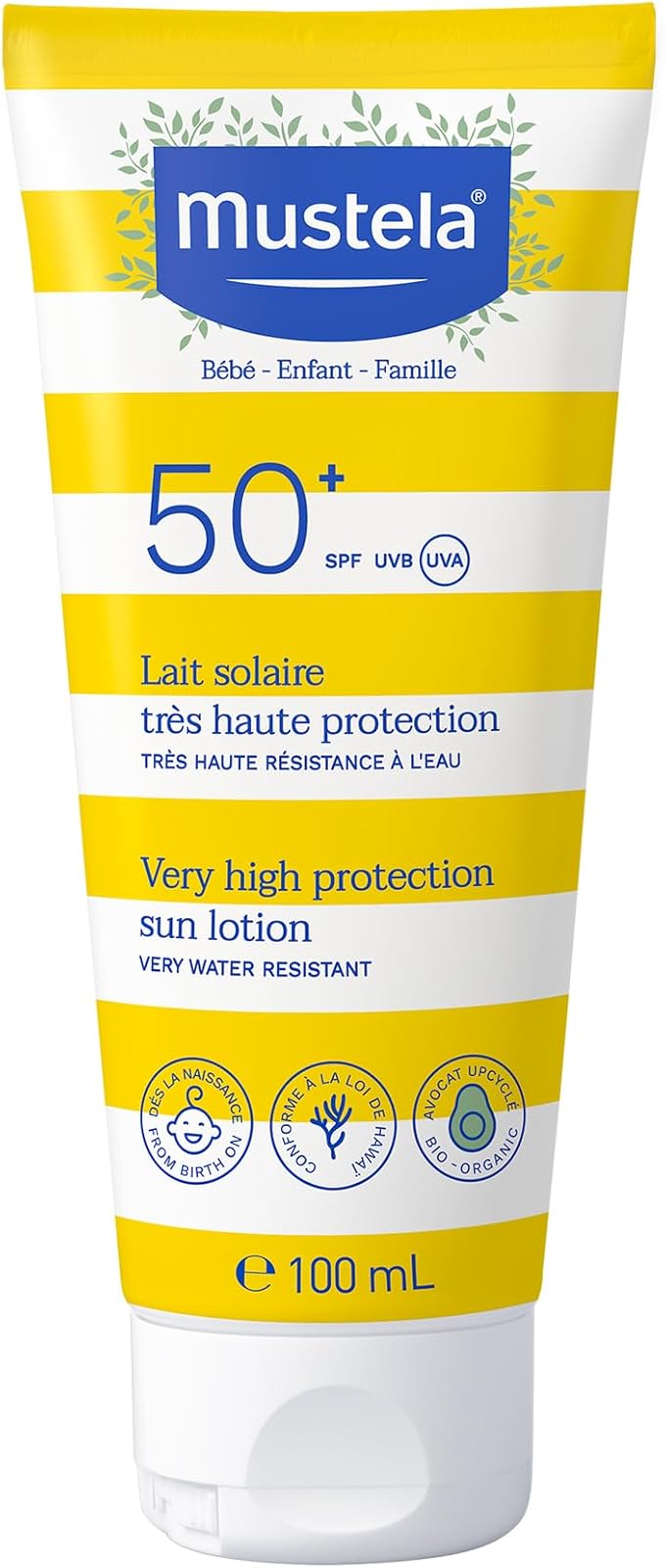 Mustela Leche Solar SPF 50+ con Aguacate BIO | 100 ml
