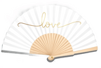 Love Gold Script 23cm fan - Nemessis Shop®