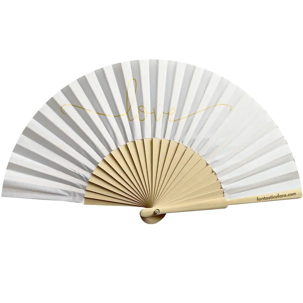 Love Gold Script 23cm fan - Nemessis Shop®