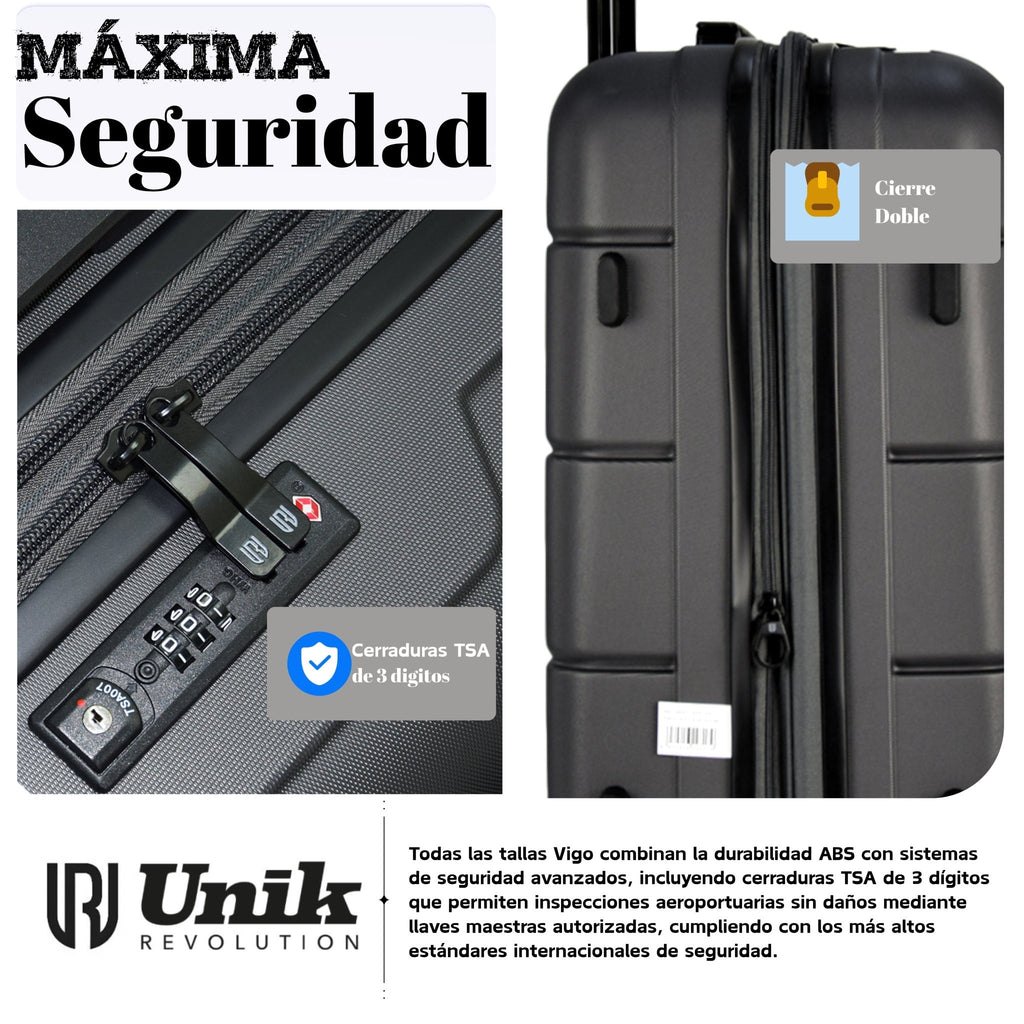 Maleta De Cabina 20" Vigo | Equipaje de Cabina con TSA - Rigida - Nemessis Shop®