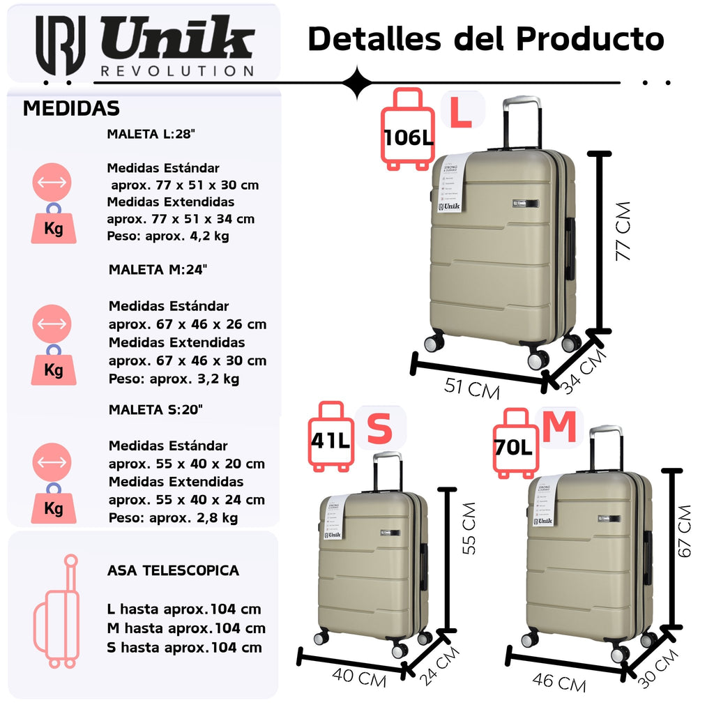 Maleta Mediana Vigo 67cm | Expandible con TSA y Hecha de Material Reciclado - Nemessis Shop®
