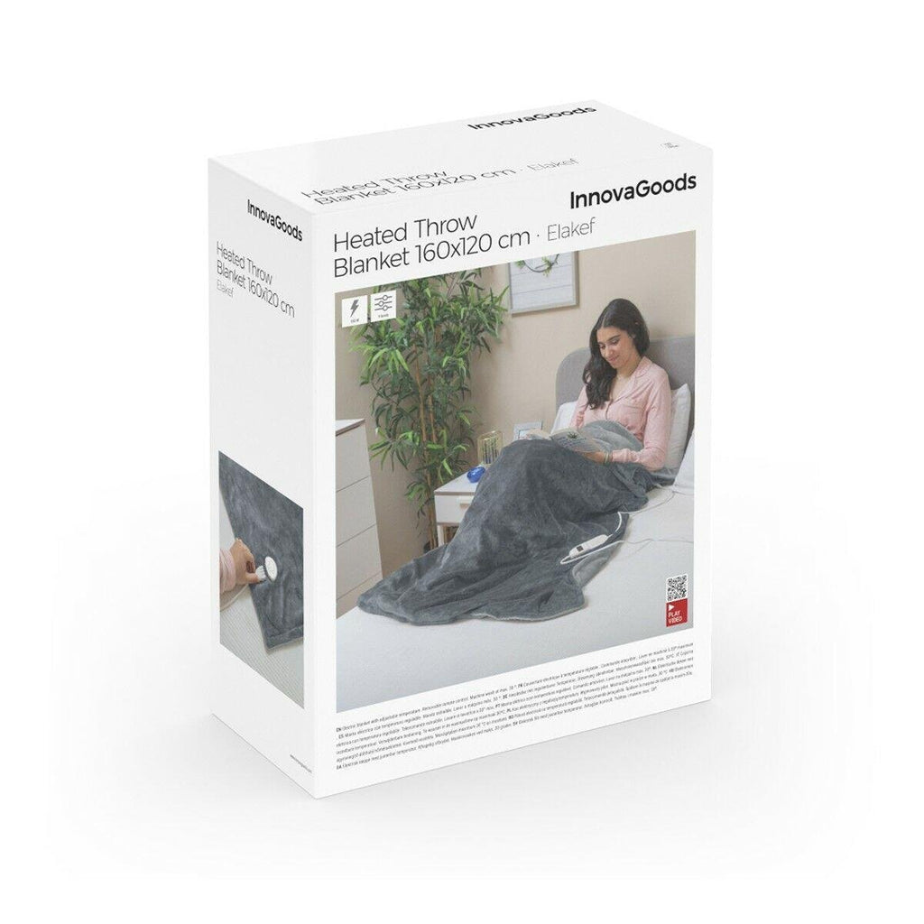 Manta Eléctrica Elakef Gris 120 x 160 cm 160 W - Nemessis Shop®