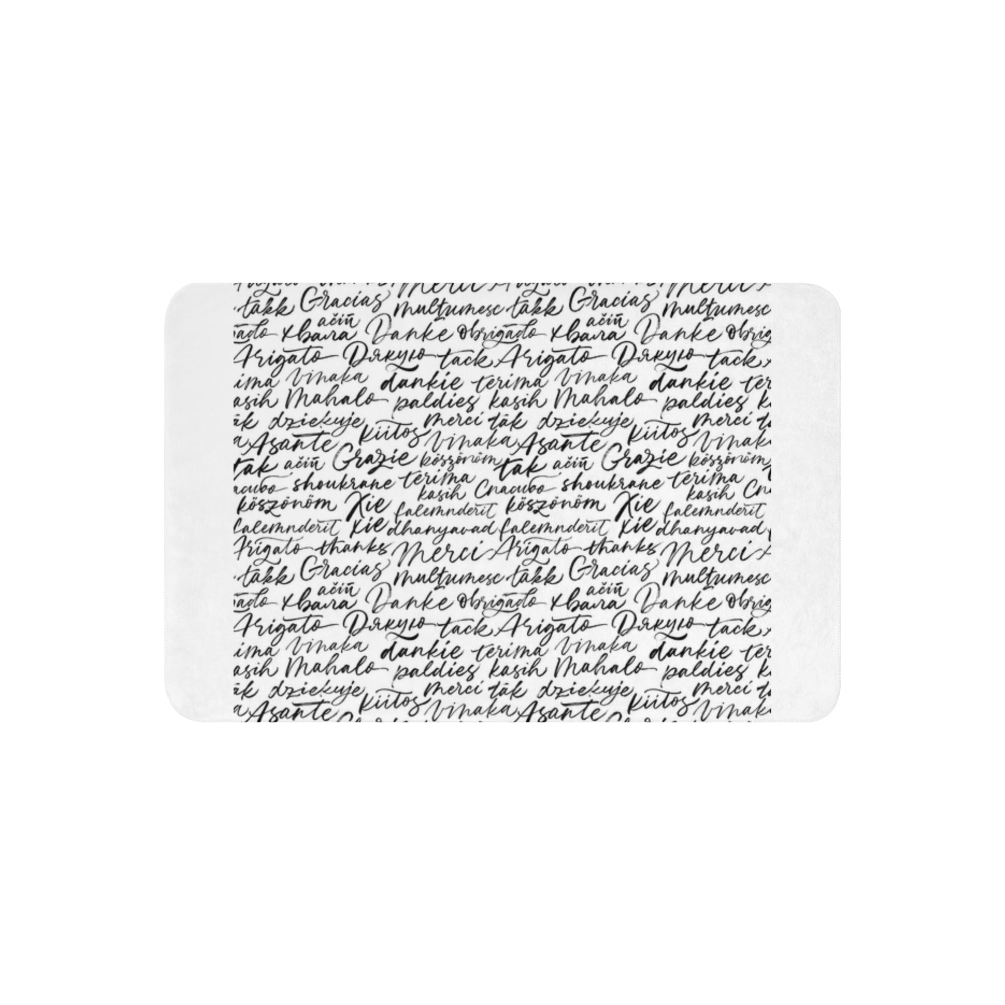 Manta sherpa. 'Gracias' en todos los idiomas. - Nemessis Shop