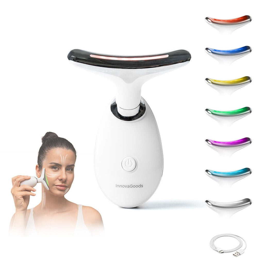 Masajeador Facial Eléctrico Reafirmante para Cara y Cuello con LED, EMS y Calor Selora - Nemessis Shop®