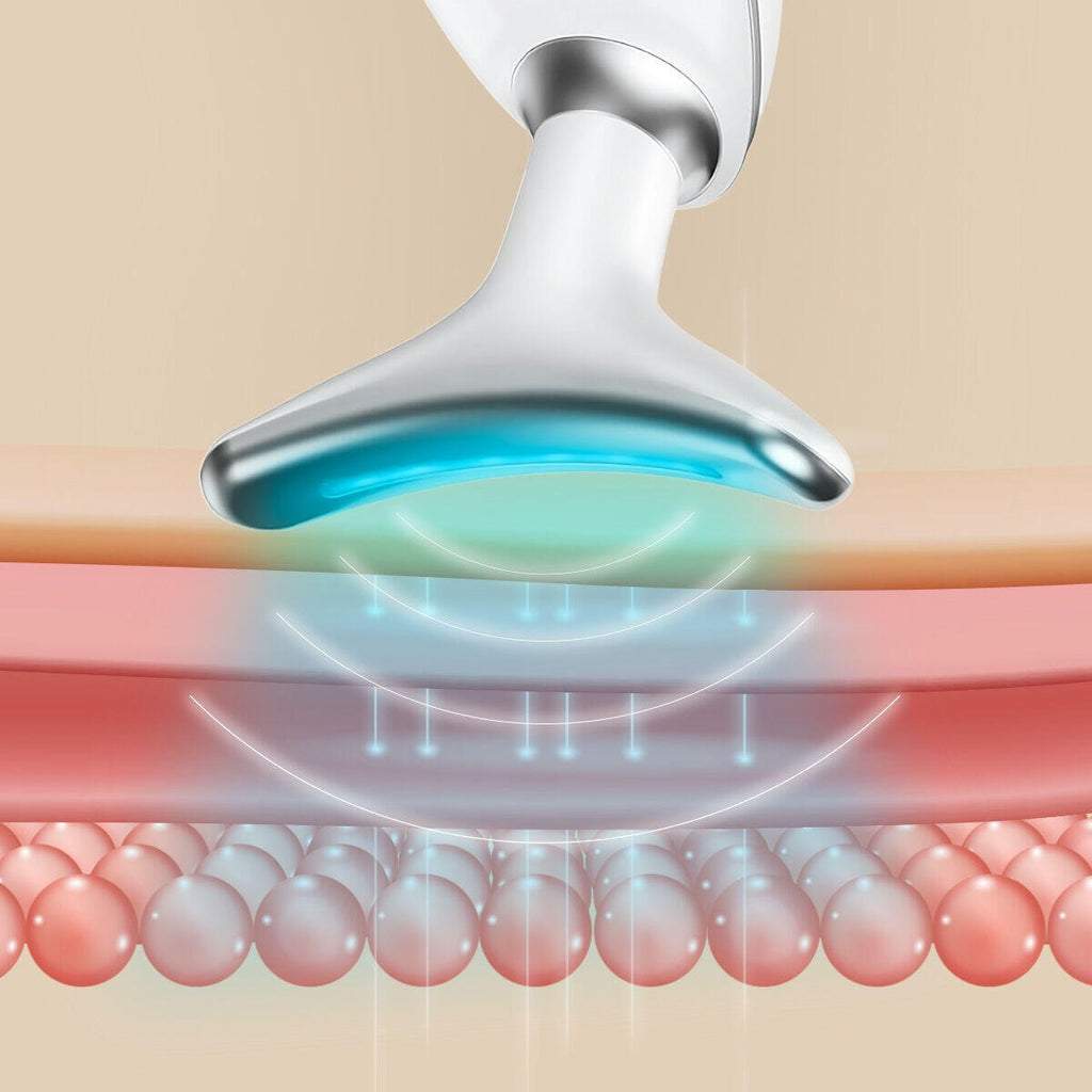 Masajeador Facial Eléctrico Reafirmante para Cara y Cuello con LED, EMS y Calor Selora - Nemessis Shop®