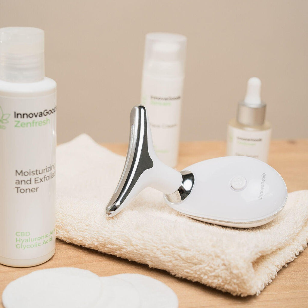 Masajeador Facial Eléctrico Reafirmante para Cara y Cuello con LED, EMS y Calor Selora - Nemessis Shop®