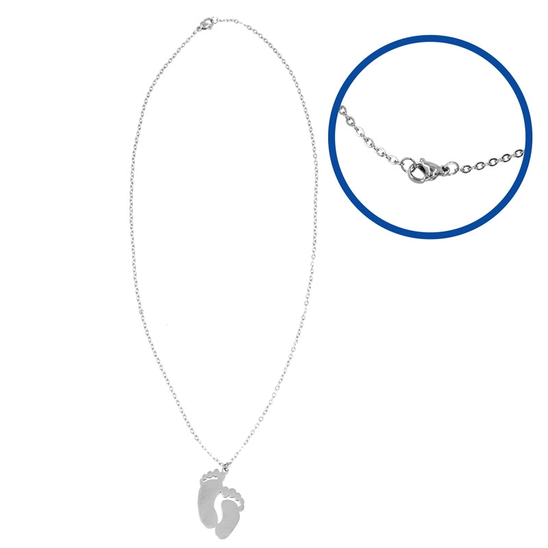 Medallón Personalizado pasitos con Grabado | Acero Inoxidable (Copia)