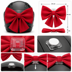 lazo casco moto rojo