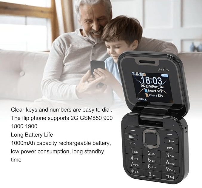 Mini móvil compacto plegable con cámara HD - Nemessis Shop®