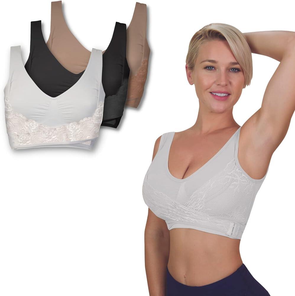 Pack de 3 sujetadores push up beige, negro y blanco - Nemessis Shop®