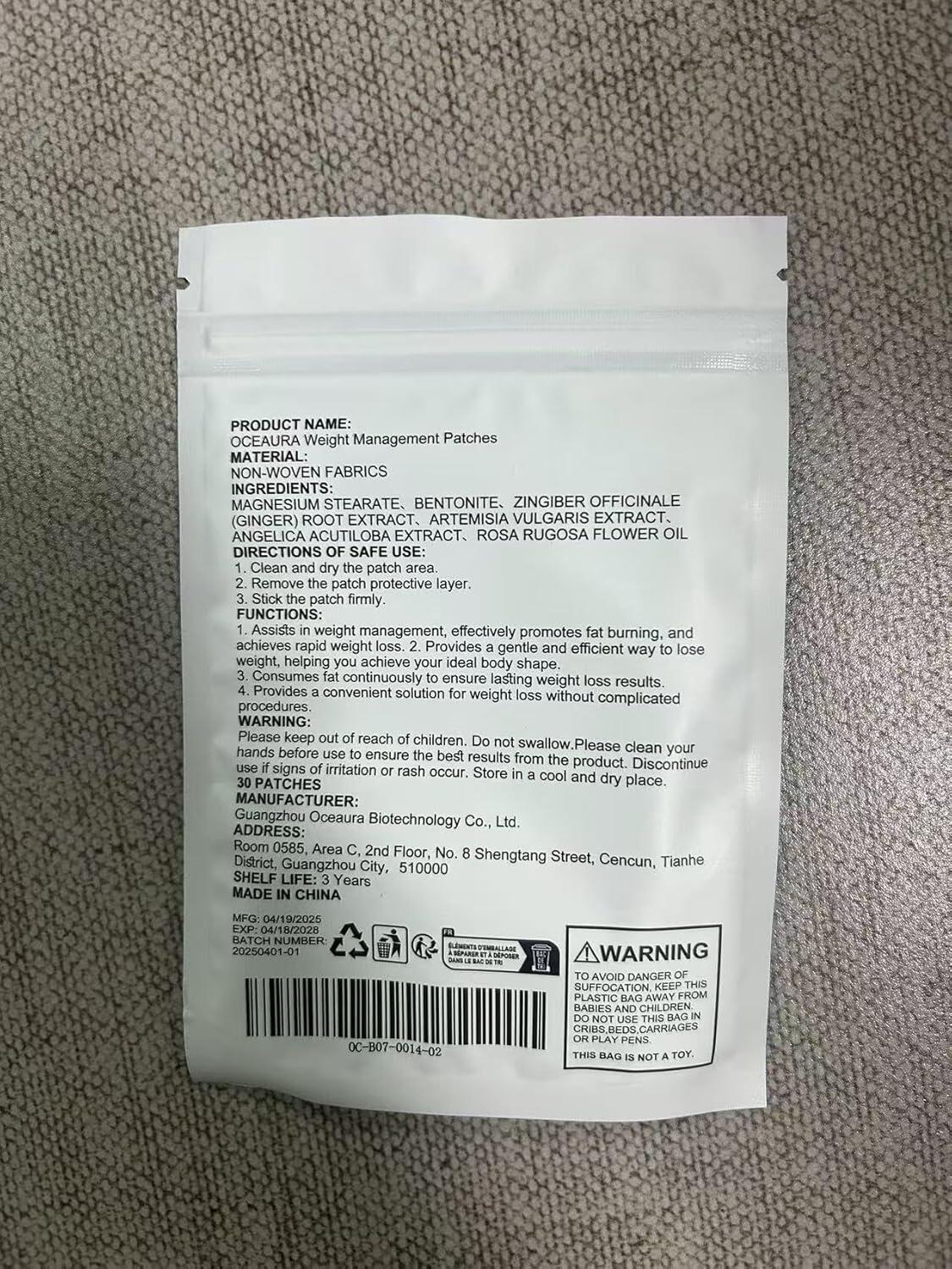 Parches de Control de Peso OceAura – Apoyo Natural y Discreto para un Estilo de Vida Saludable - Nemessis Shop