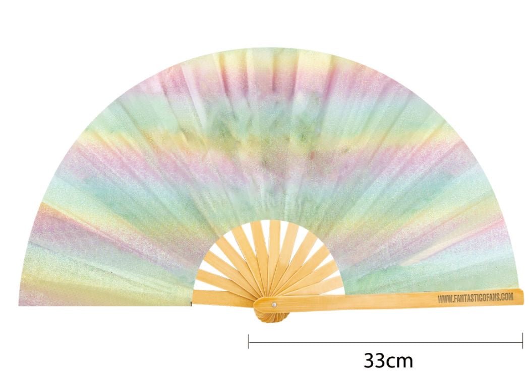 Pastel Rainbow Mega Glitter XL Fan - Nemessis Shop®