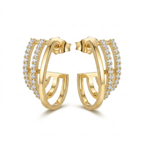 Pendientes L’Éclat Triomphal Pavé Multi-Hoop
