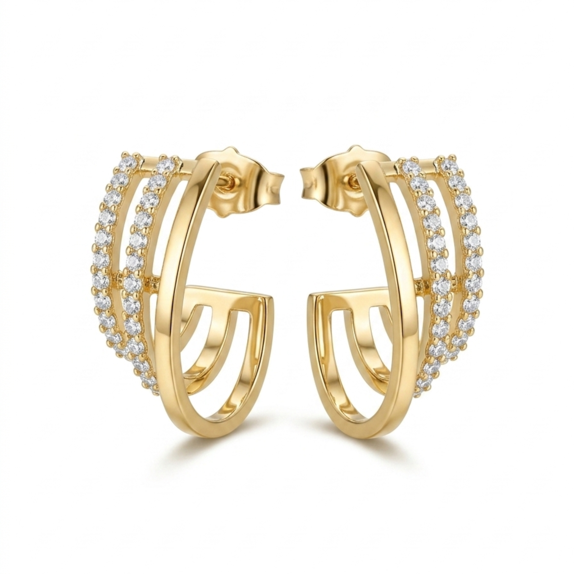 Pendientes L’Éclat Triomphal Pavé Multi-Hoop