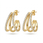Pendientes Maison Courbe Triple Éternité