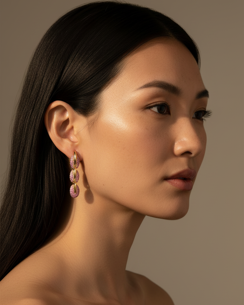 PENDIENTES CORALINA ROSA