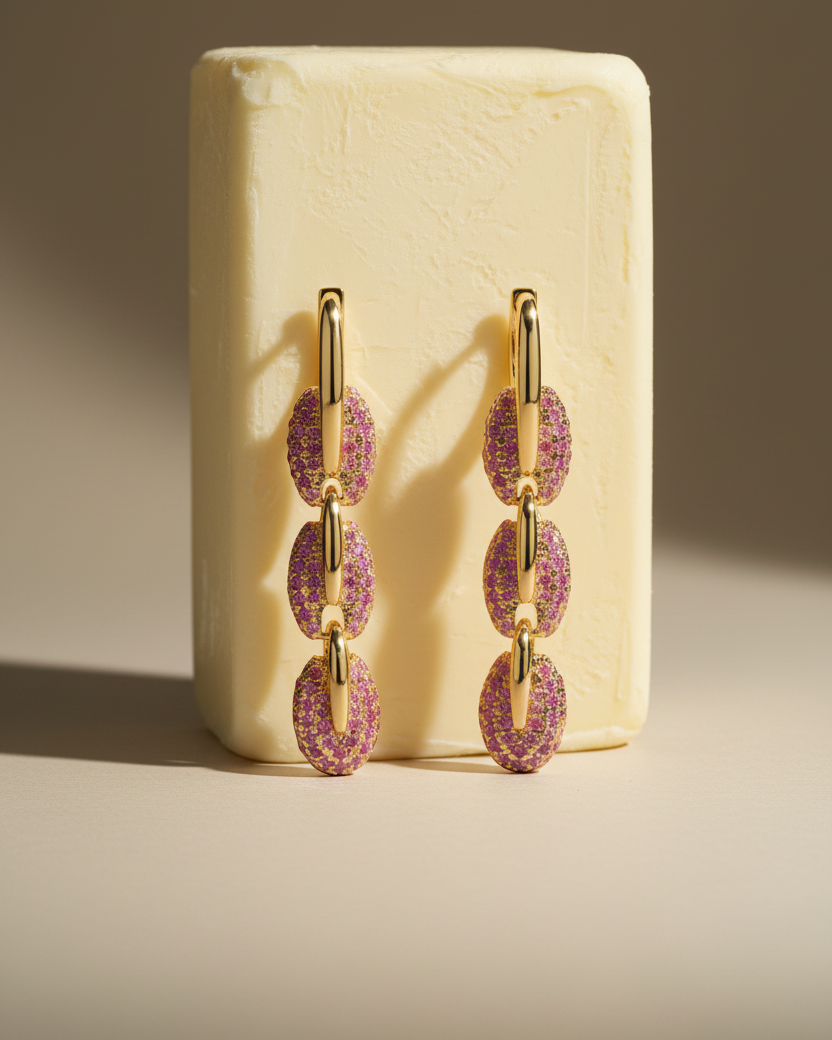 PENDIENTES CORALINA ROSA