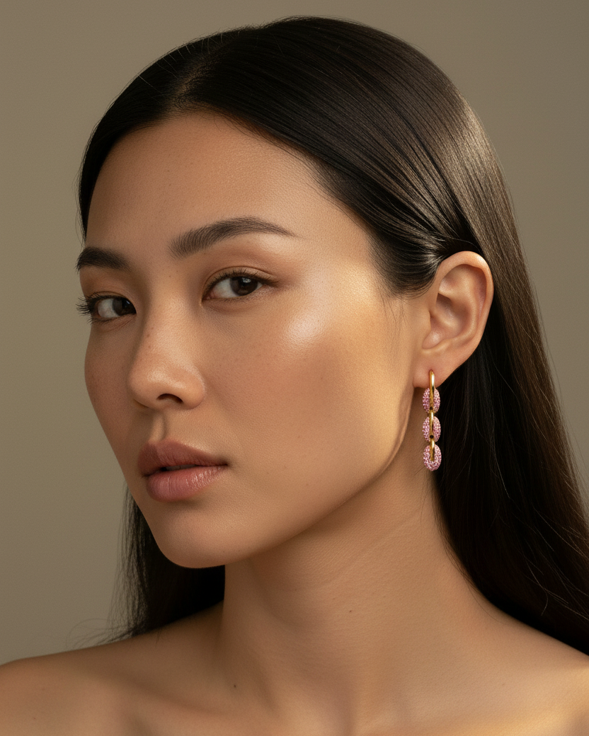 PENDIENTES CORALINA ROSA