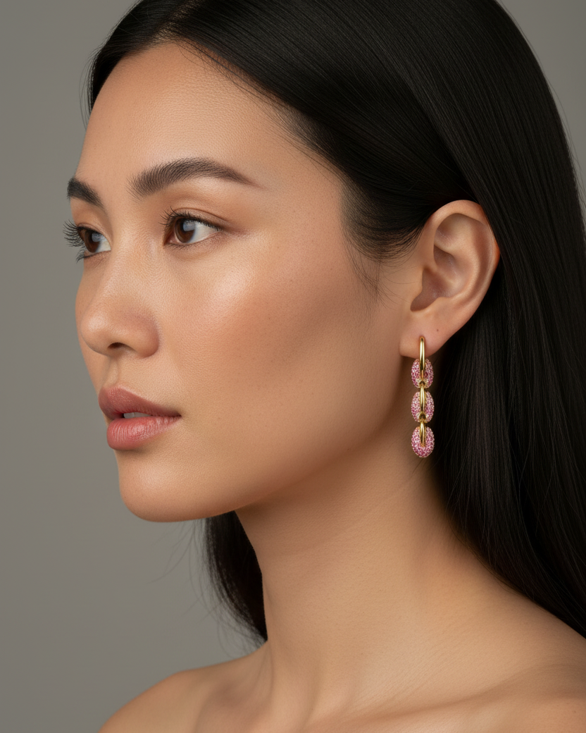 PENDIENTES CORALINA ROSA