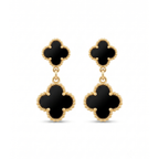 Pendientes Trèfle Noir Cascade