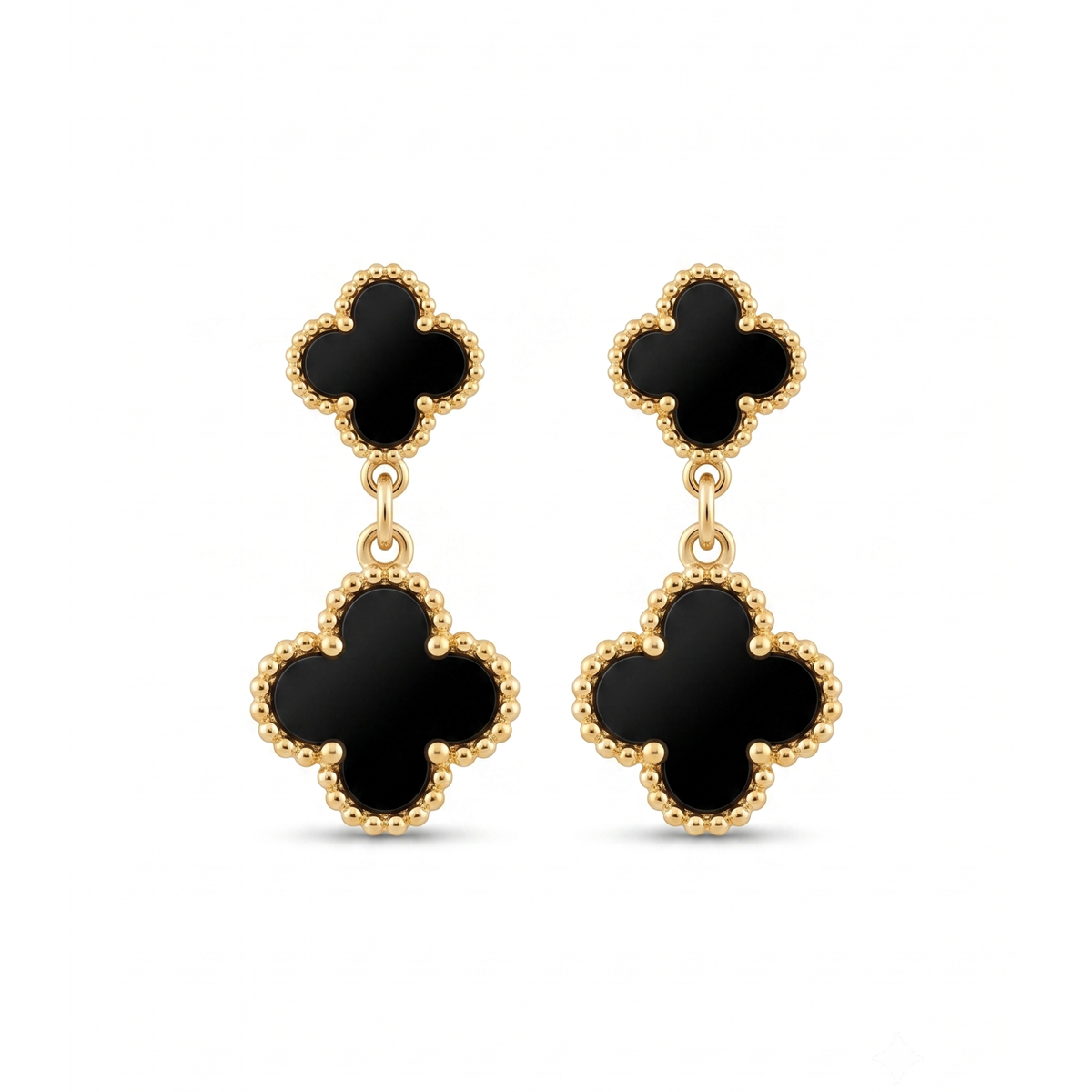 Pendientes Trèfle Noir Cascade