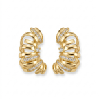 Pendientes Maison Coquille Golden Ribs