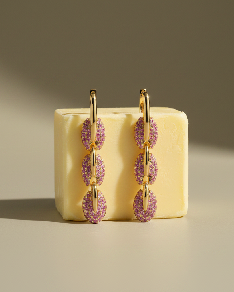 PENDIENTES CORALINA ROSA