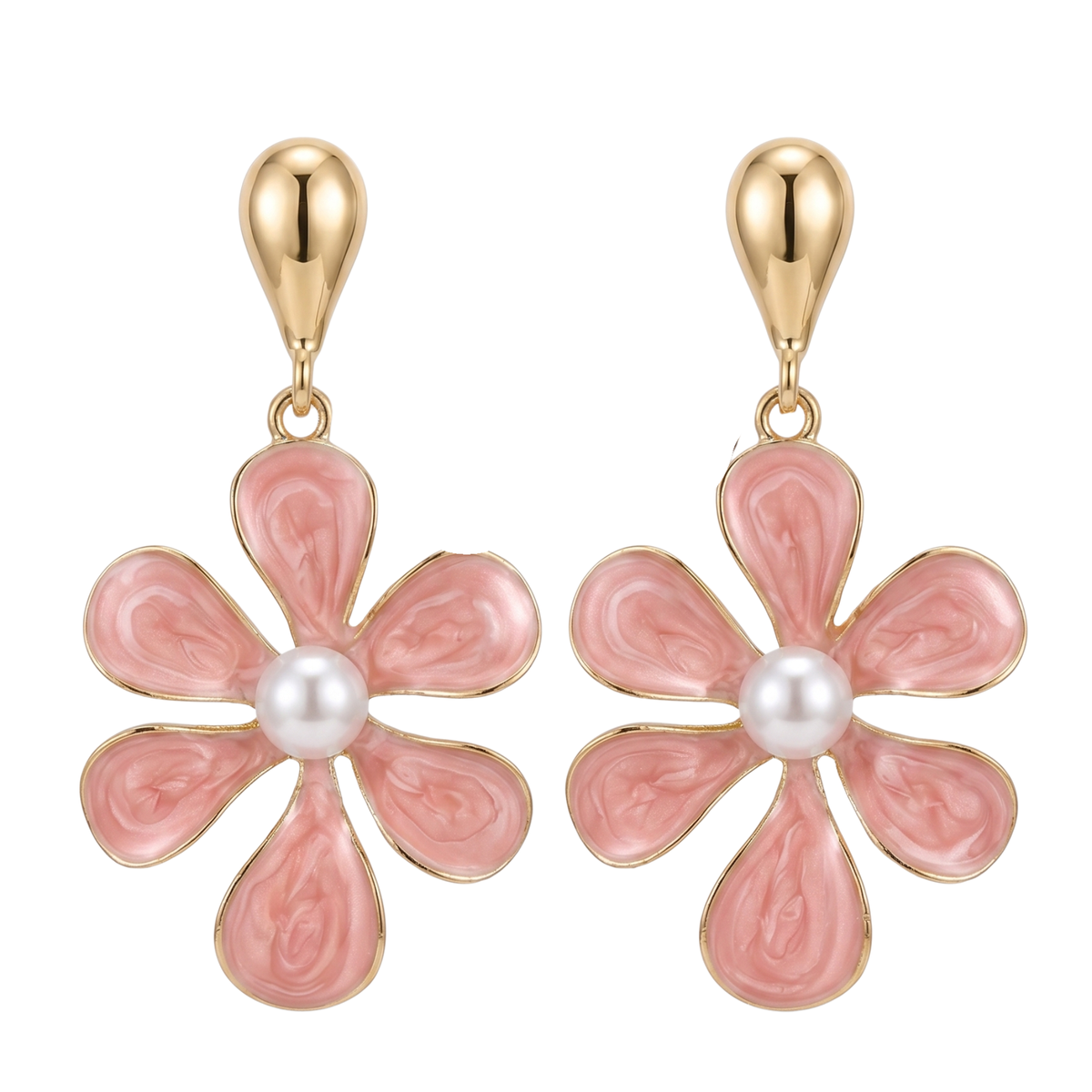 Pendientes Fleur Rose Pearl