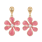 Pendientes Fleur Rose Intense