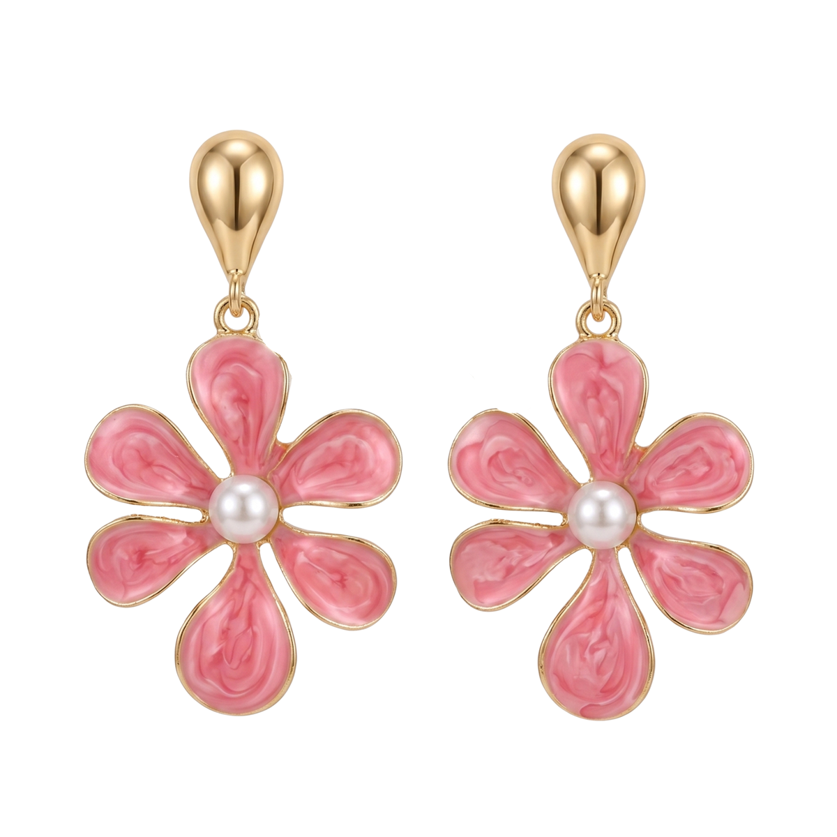 Pendientes Fleur Rose Intense