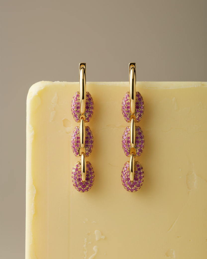 PENDIENTES CORALINA ROSA
