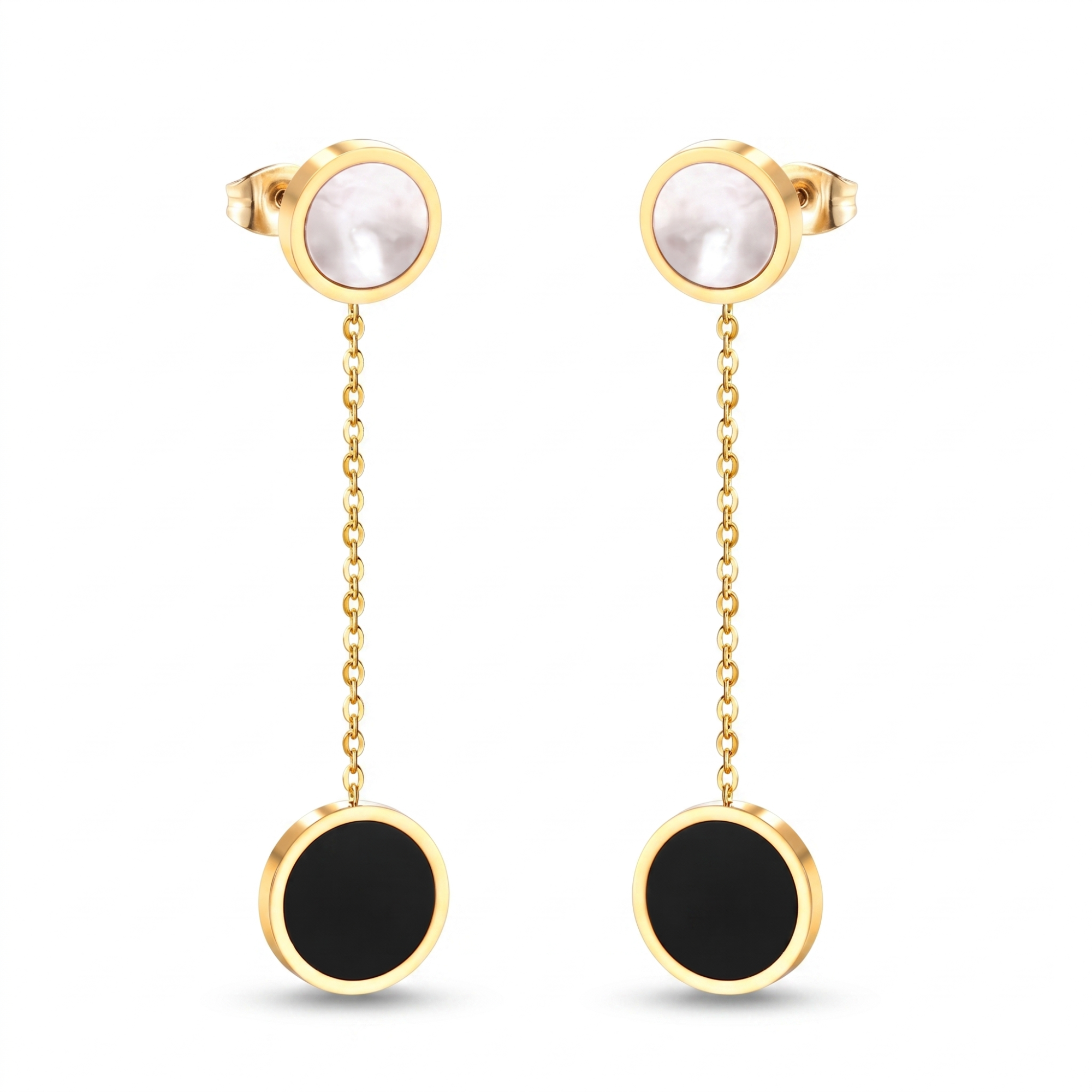 Pendientes de Cadena Dualité en Diseño Atemporal