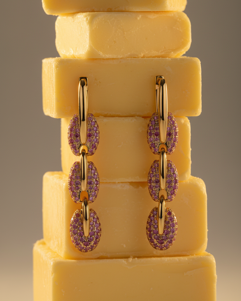 PENDIENTES CORALINA ROSA
