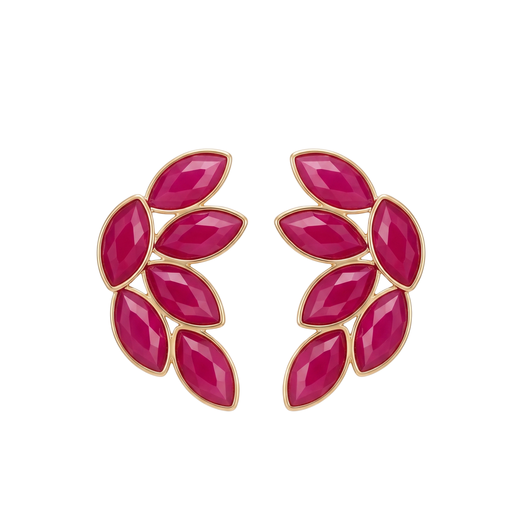 Pendientes Palme Rose Éclat