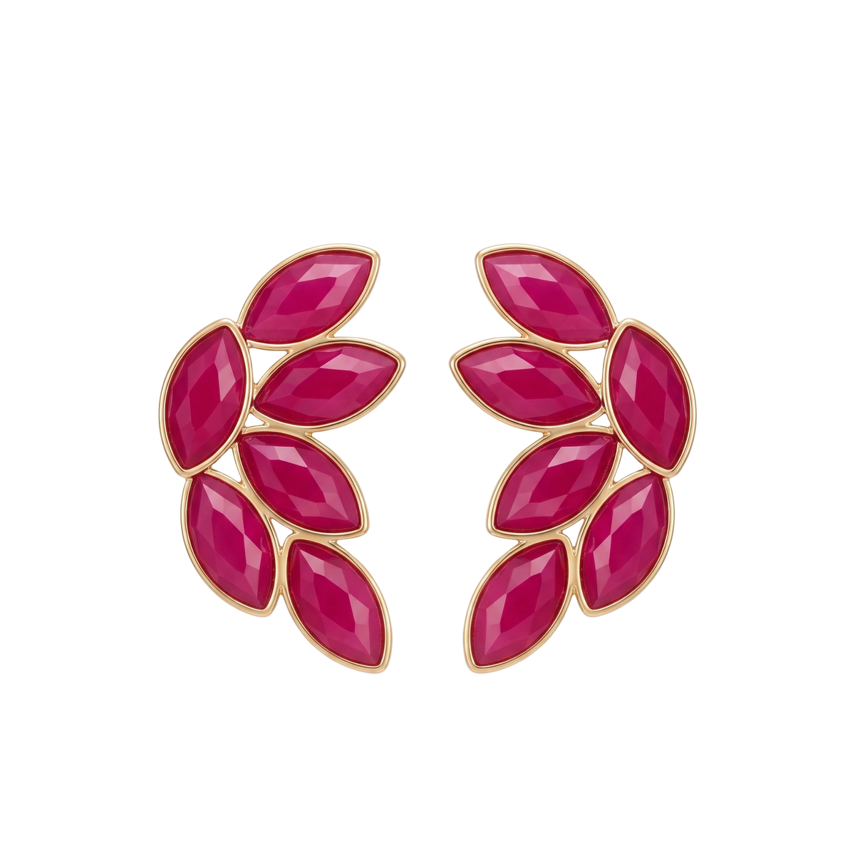 Pendientes Palme Rose Éclat